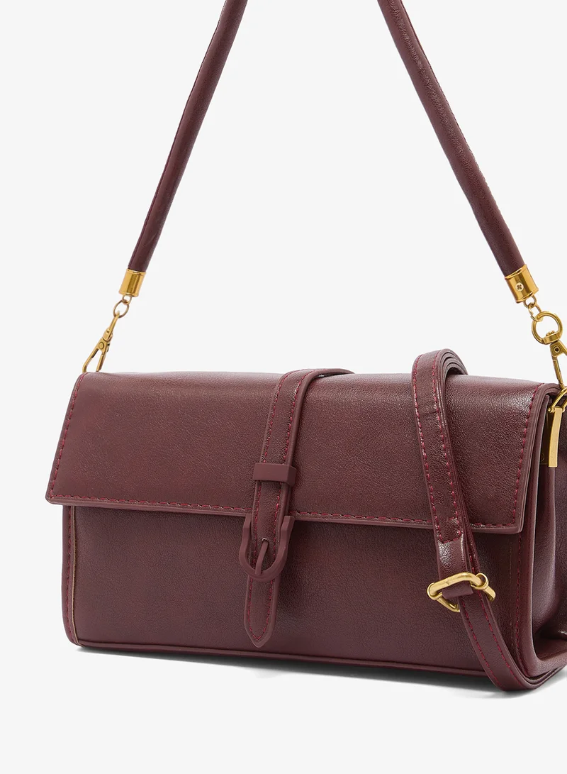 ايلا East-To-West Buckle Detail Shoulder Bag